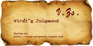 Virág Zsigmond névjegykártya