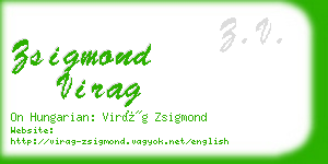 zsigmond virag business card